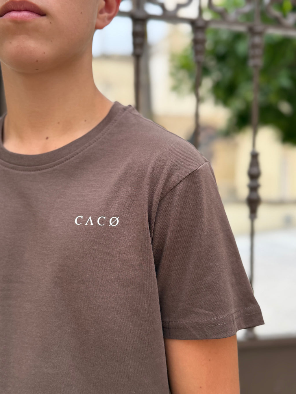 Camiseta de algodón CACO-TRACE marrón