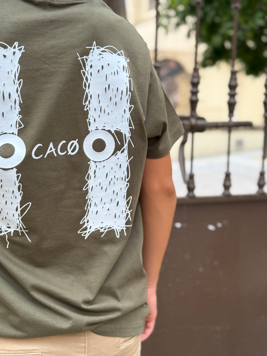 Camiseta de algodón CACO-TRACE verde